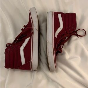 Vans maroon high top sneakers